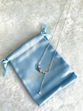 Moissanite Celestial Star Drop Necklace in S925 Sterling Silver