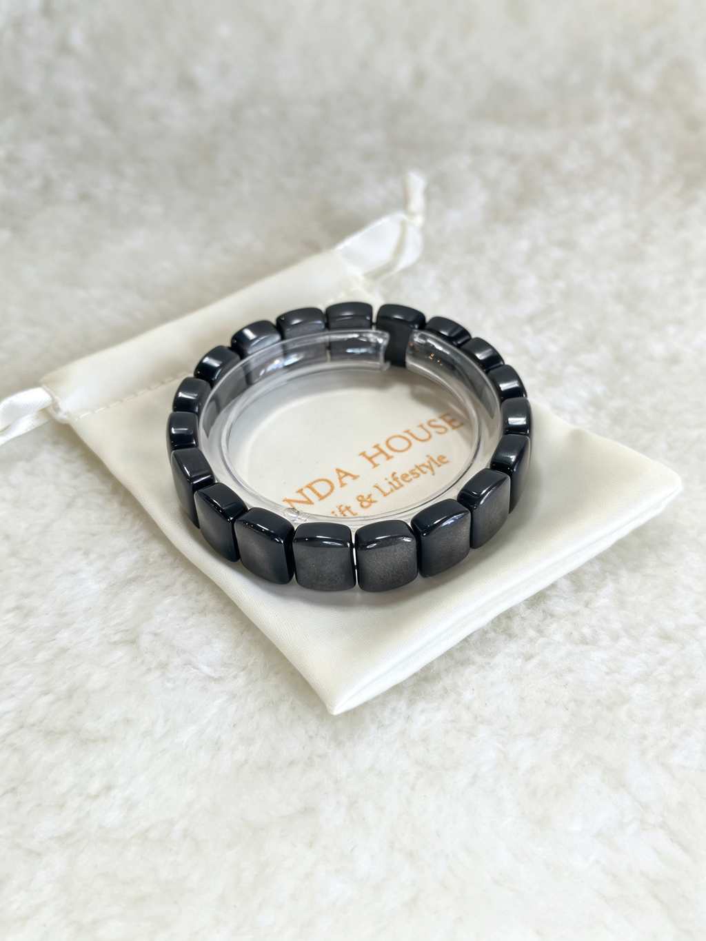 Protect Your Peace Square Crystal Bracelet