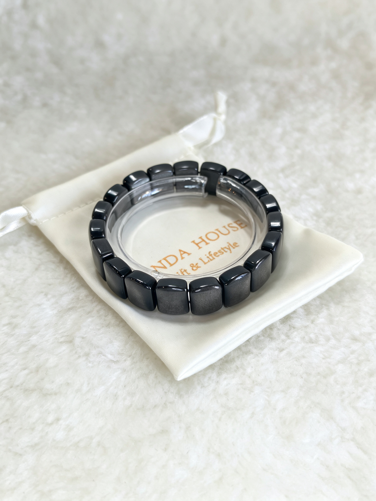 Protect Your Peace Square Crystal Bracelet
