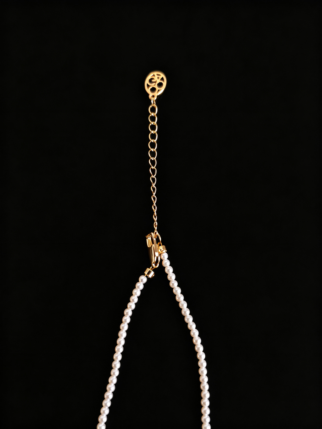 24K Gold-Plated Pearl & Mother-of-Pearl Fan Pendant Necklace