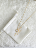 24K Gold-Plated Mother-of-Pearl Heart Pendant Necklace