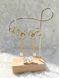 24K Gold-Plated Natural Pearl Celestial Star Drop Earrings