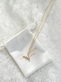 24K Gold-Plated Mother-of-Pearl Whale Tail Necklace