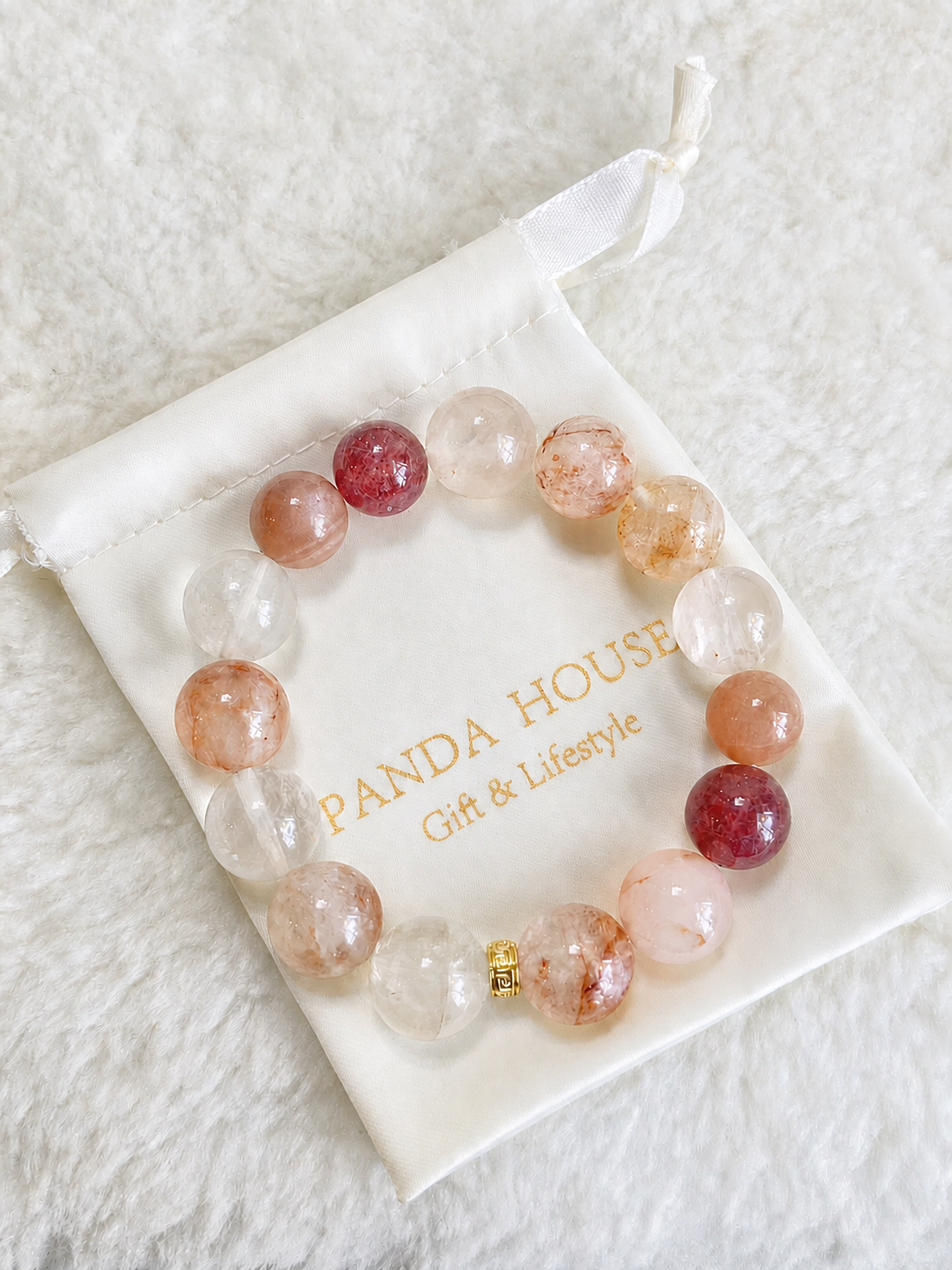 Peach Moon Glow Crystal Bracelet