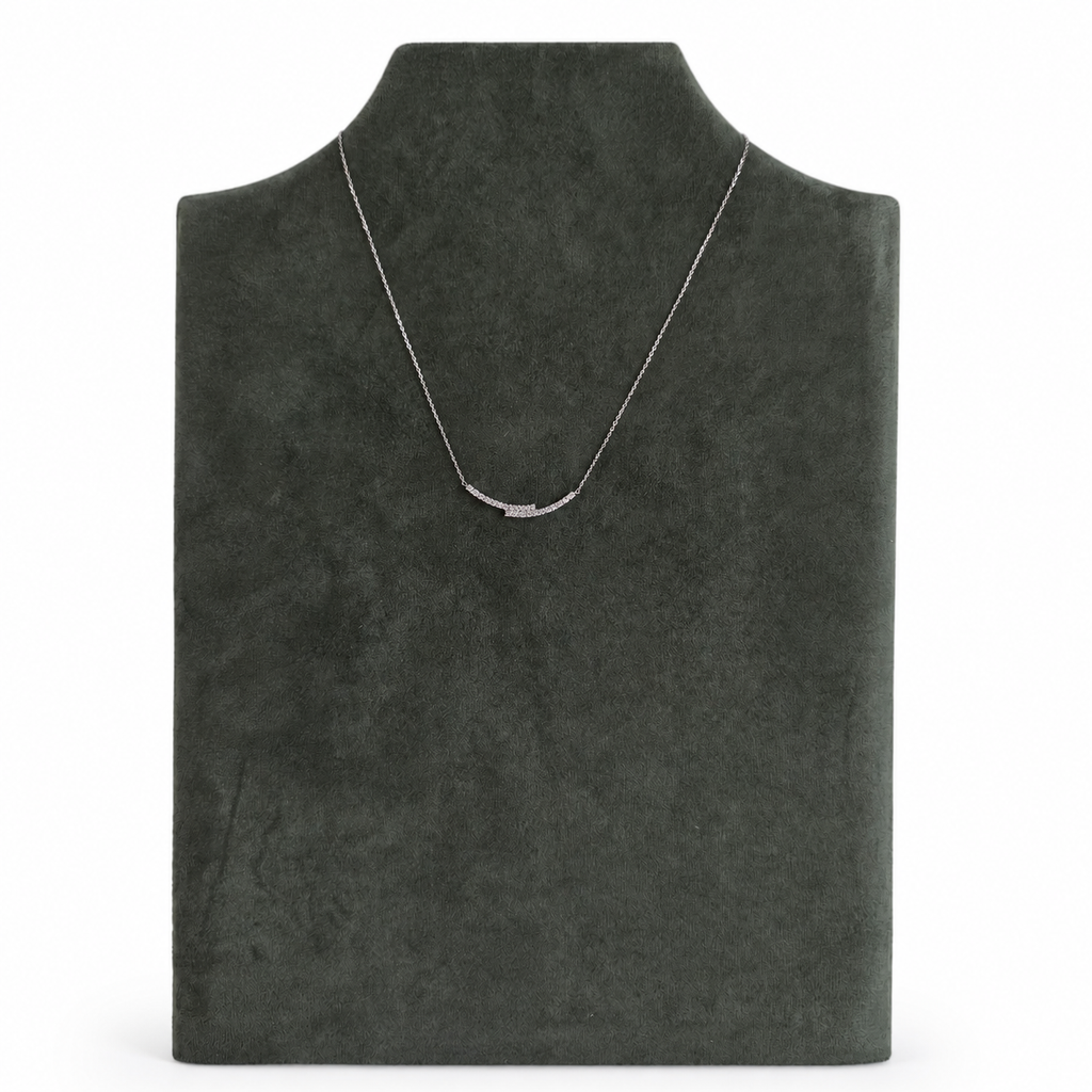 Luminous Arc Moissanite Necklace in S925 Sterling Silver