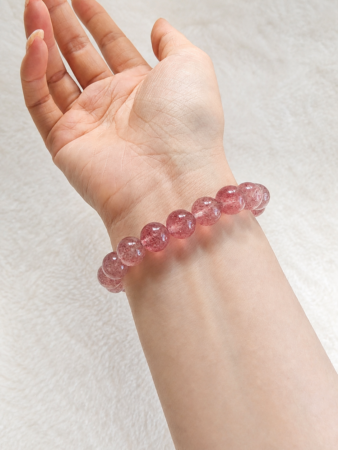 Strawberry Glow Crystal Bracelet