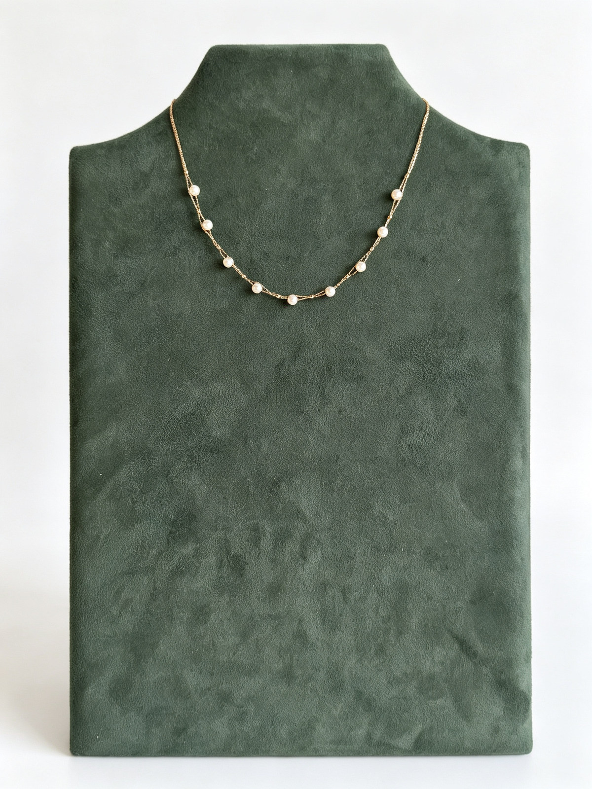 24K Gold-Plated Double-Strand Pearl Necklace