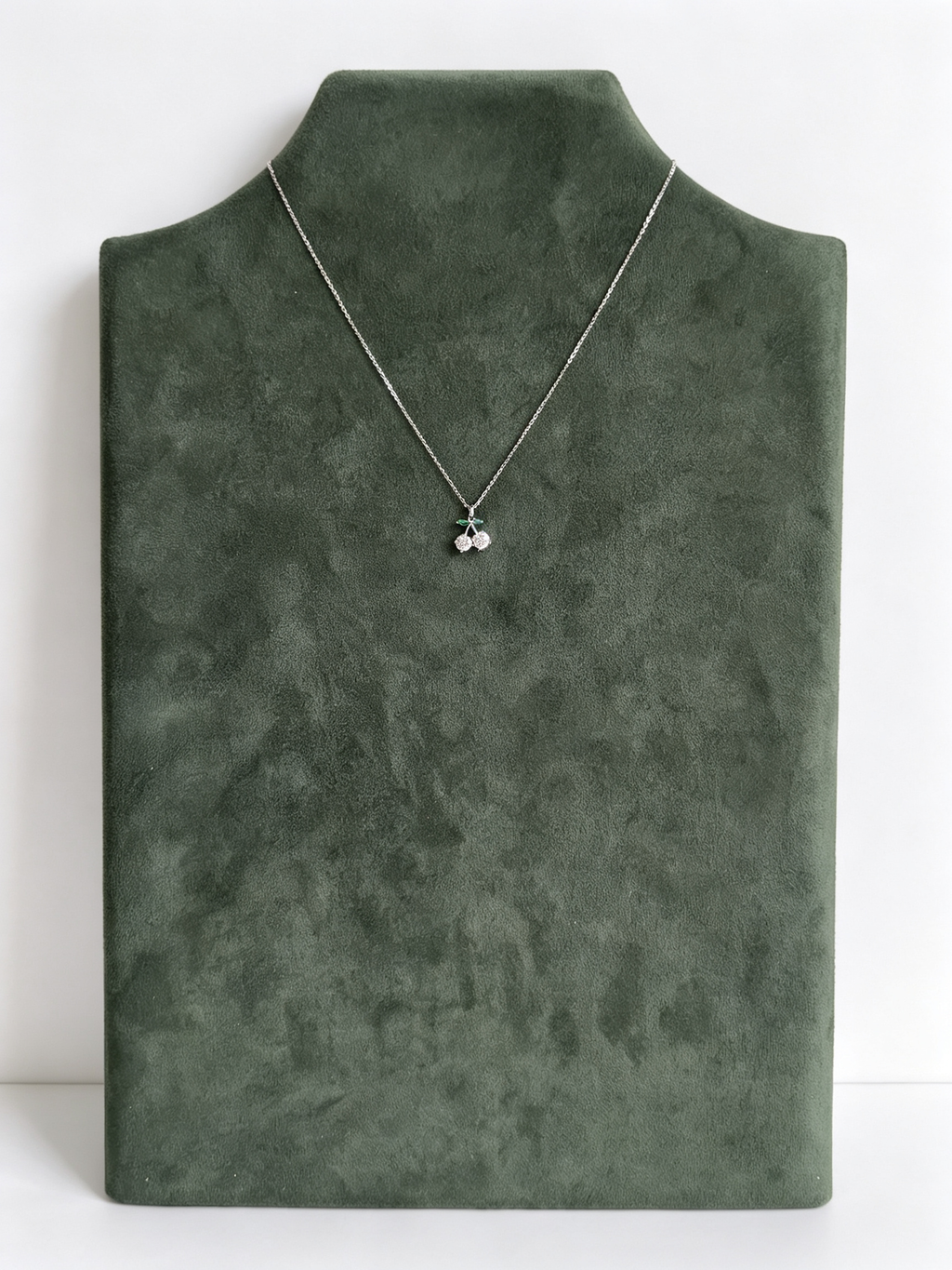 S925 Sterling Silver Moissanite Cherry Necklace