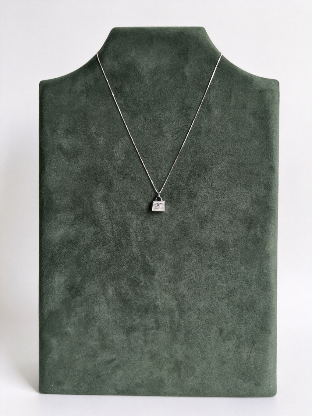 S925 Sterling Silver Moissanite Handbag Pendant Necklace