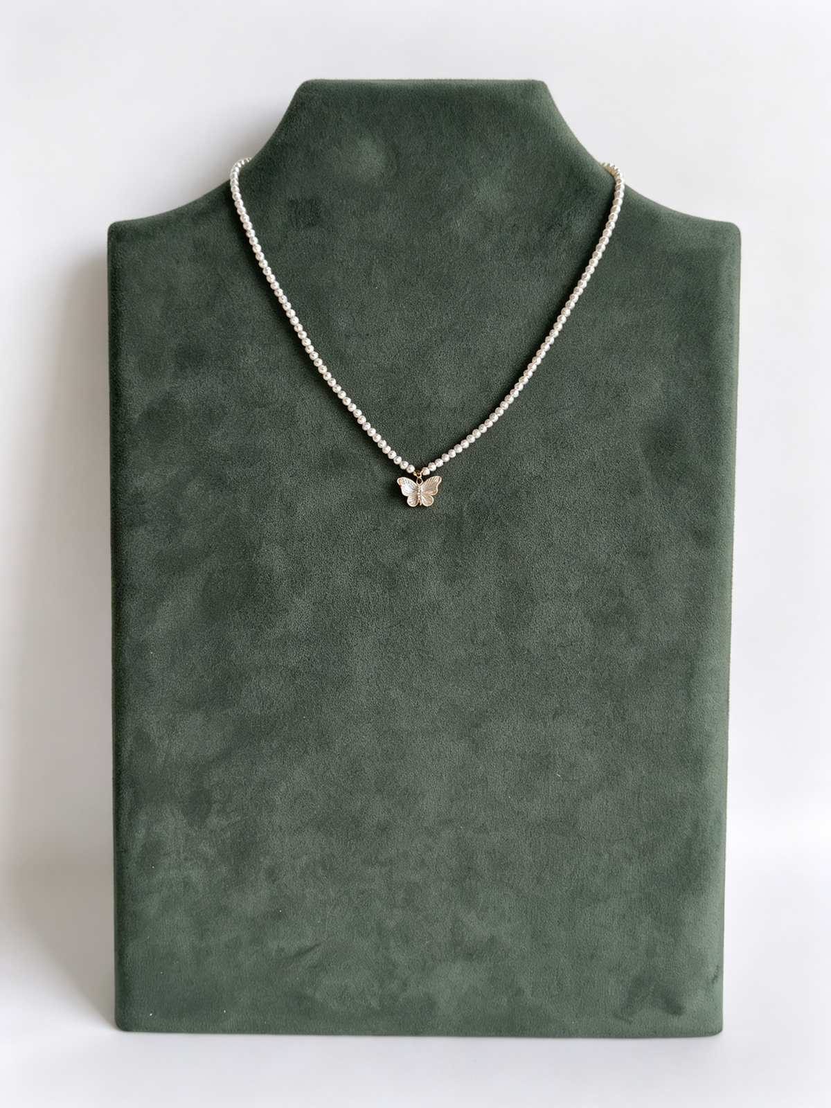 24K Gold-Plated Mother-of-Pearl Butterfly Necklace