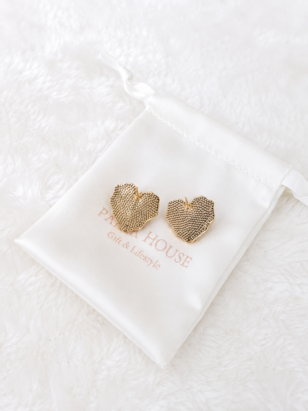 24K Gold Plated Organic Petal Lavender Enamel Baroque Pearl Gold Rose Stud Earrings – Panda House