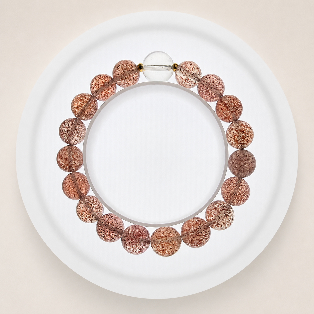 Strawberry Glow Crystal Bracelet