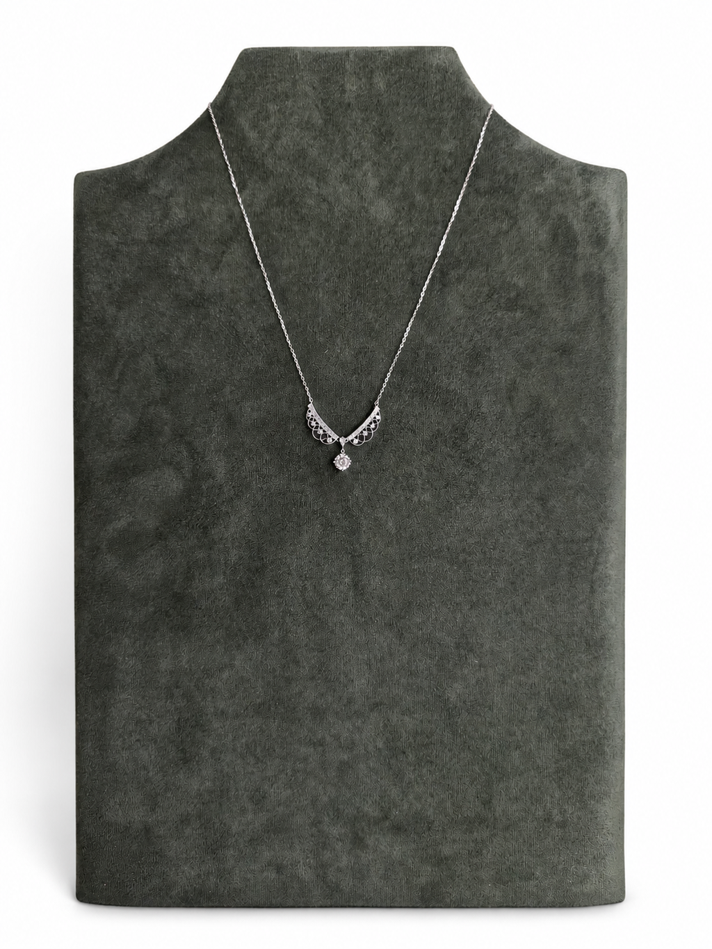1.0 ct Butterfly Dancing Moissanite Necklace in S925 Sterling Silver