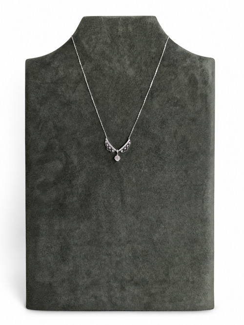 1.0 ct Butterfly Dancing Moissanite Necklace in S925 Sterling Silver