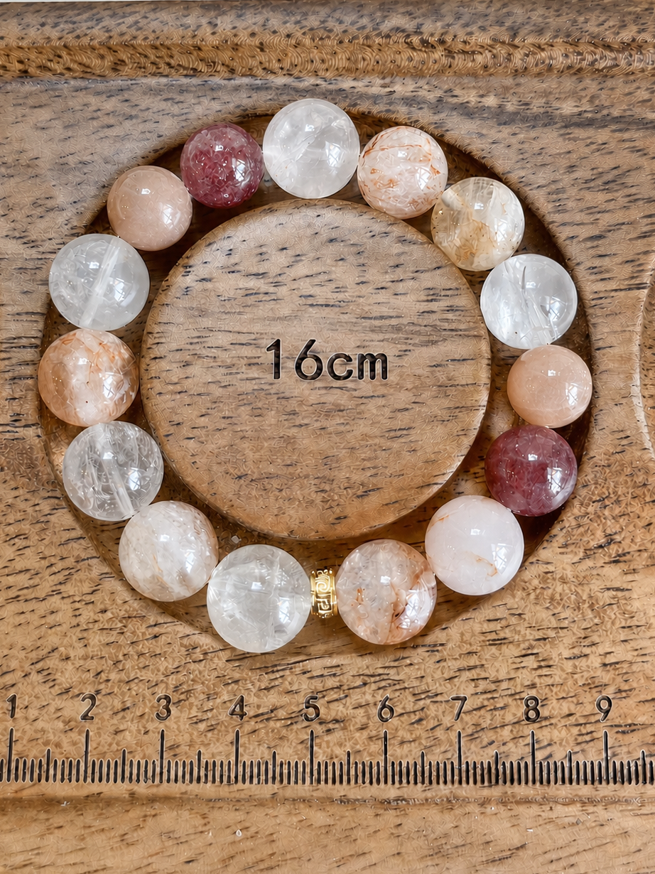 Peach Moon Glow Crystal Bracelet