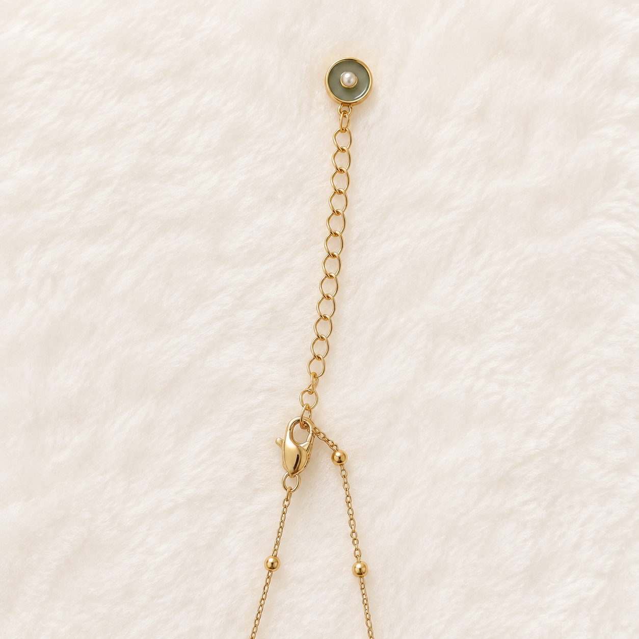 24K Gold Plated Crown Heart Baroque Pearl Royal Pendant Satellite Necklace