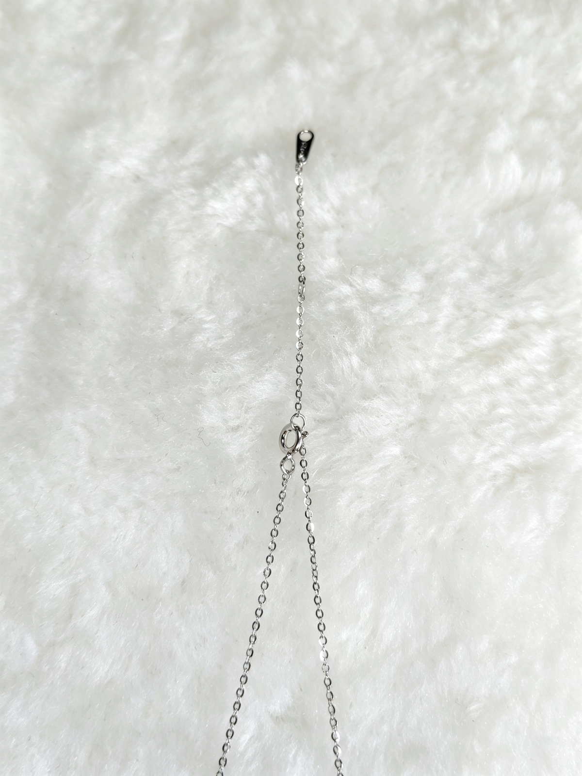 S925 Sterling Silver Blue Moissanite Heart Necklace