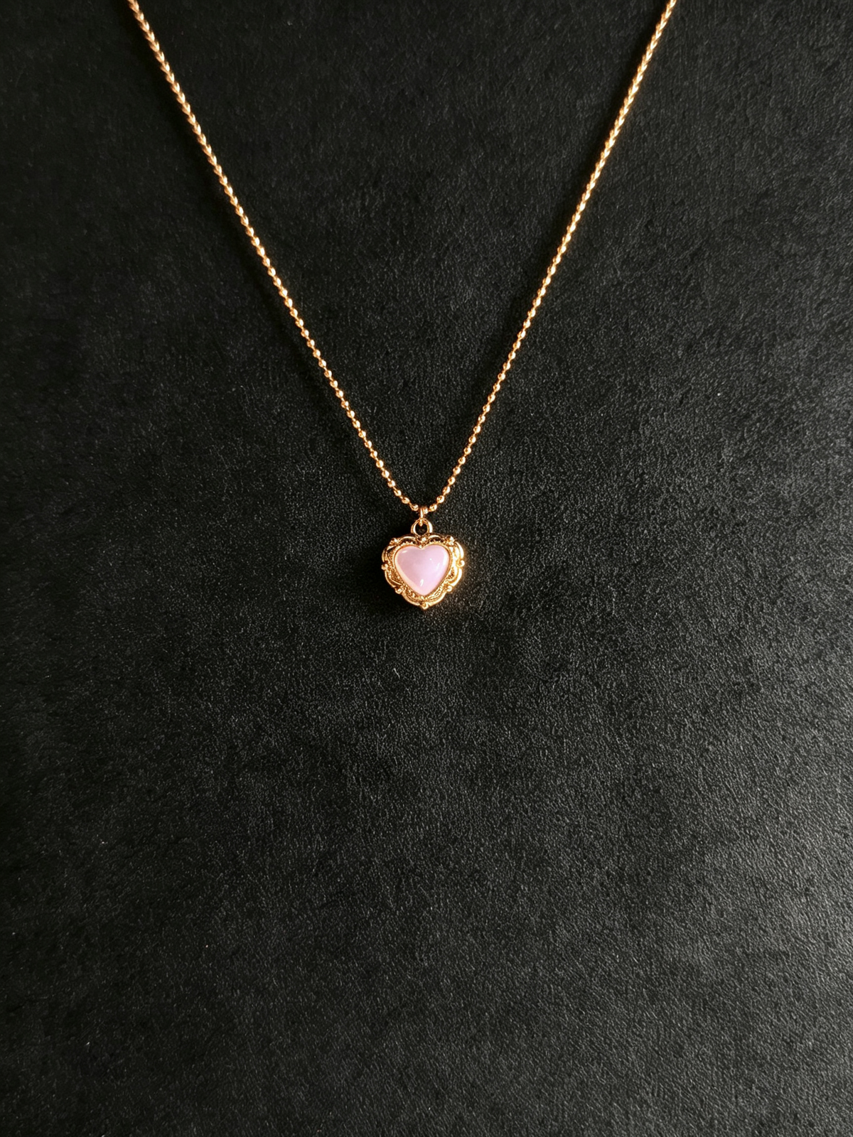 24K Gold-Plated Mother-of-Pearl Heart Pendant Necklace