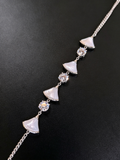 S925 Sterling Silver Moissanite & Mother-of-Pearl Bracelet