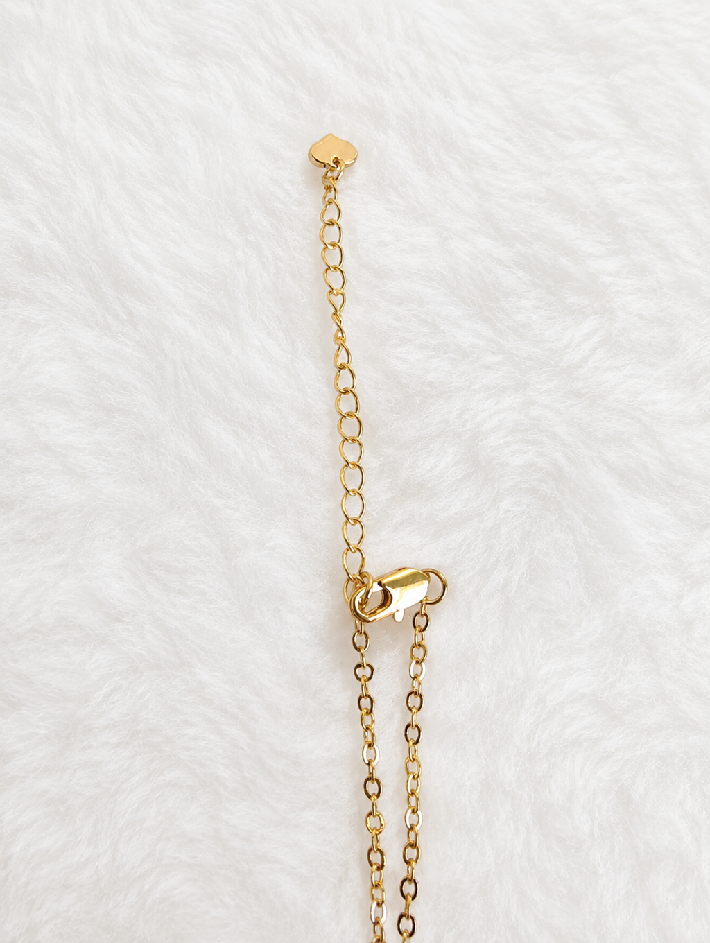 24K Gold Plated Teardrop Floral Open Frame Pendant Adjustable Necklace