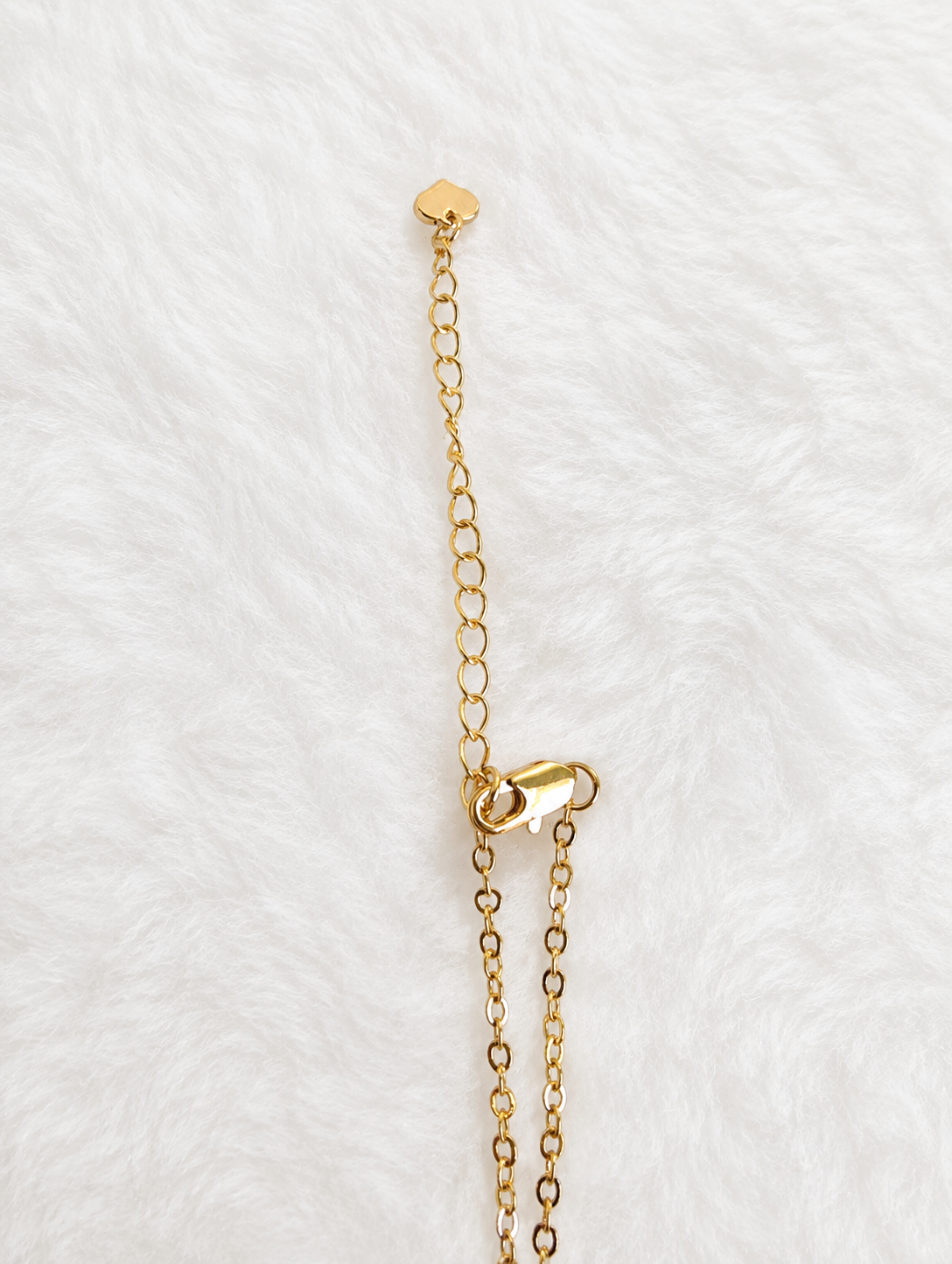 24K Gold Plated Teardrop Floral Open Frame Pendant Adjustable Necklace