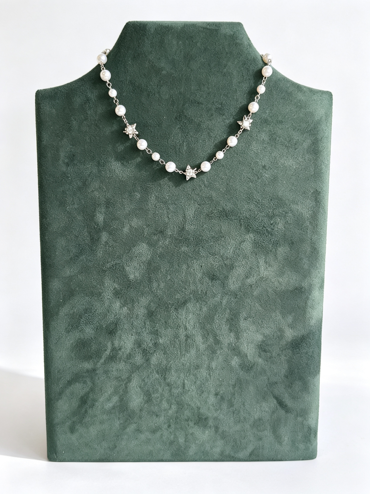 S925 Sterling Silver Pearl & Star Necklace