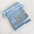Luminous Arc Moissanite Necklace in S925 Sterling Silver