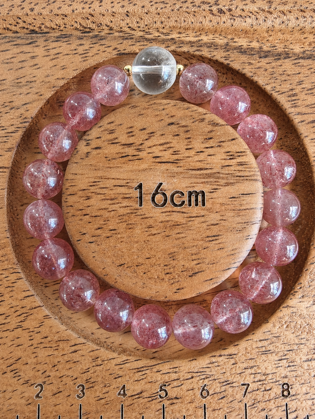 Strawberry Glow Crystal Bracelet