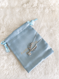 1.0 ct Butterfly Dancing Moissanite Necklace in S925 Sterling Silver