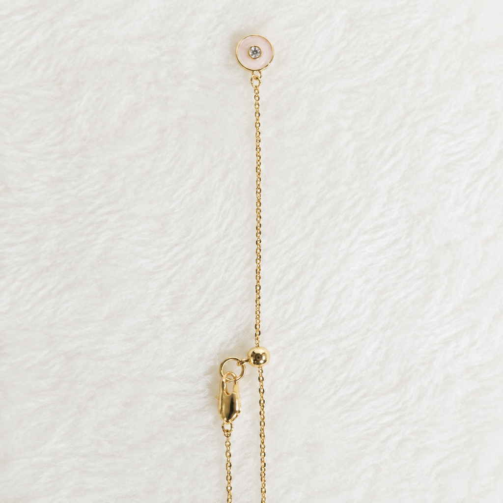 24K Gold Plated Rose Cameo Pearl Necklace