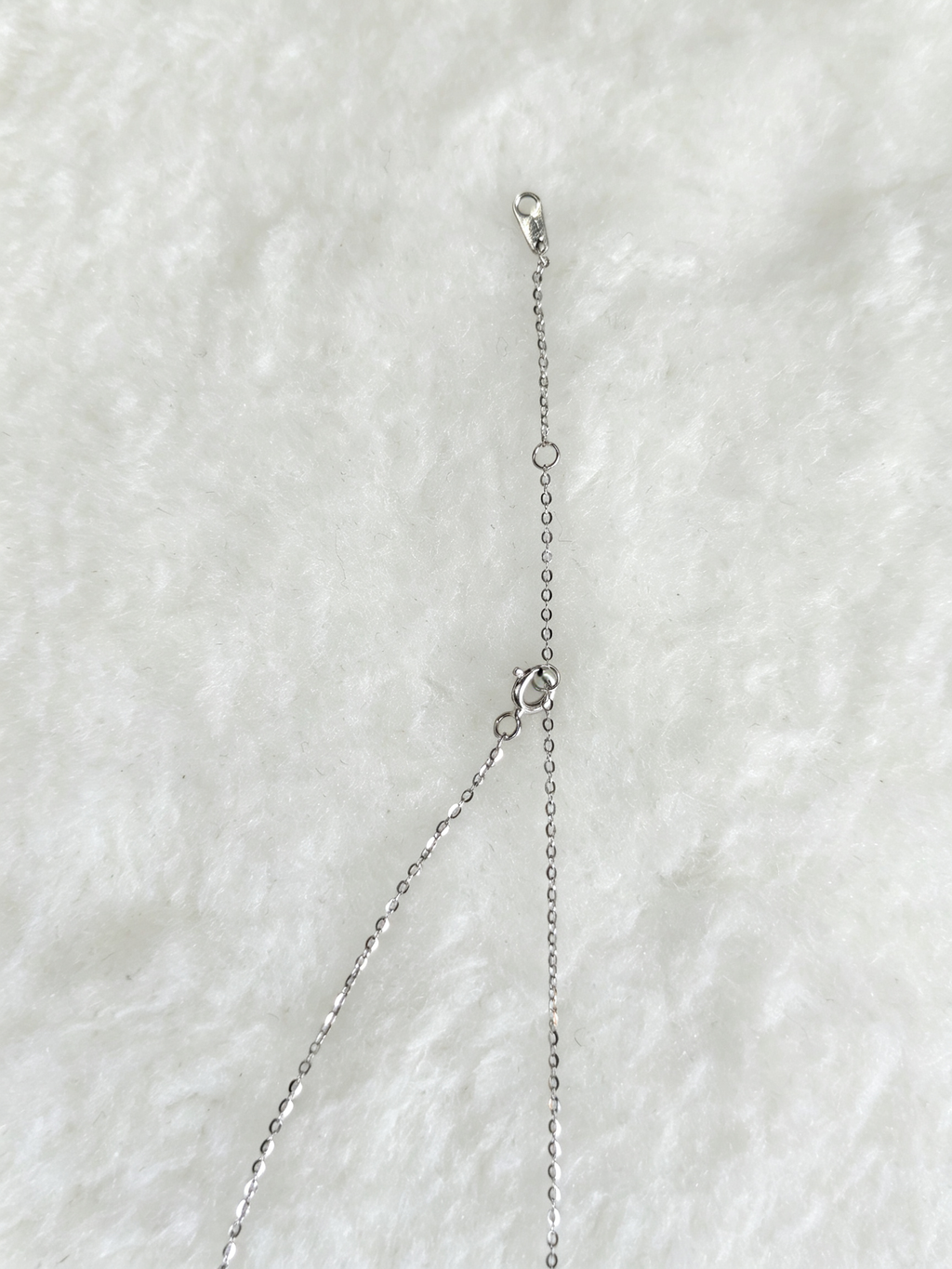 S925 Sterling Silver Moissanite & Mother-of-Pearl Pendant Necklace
