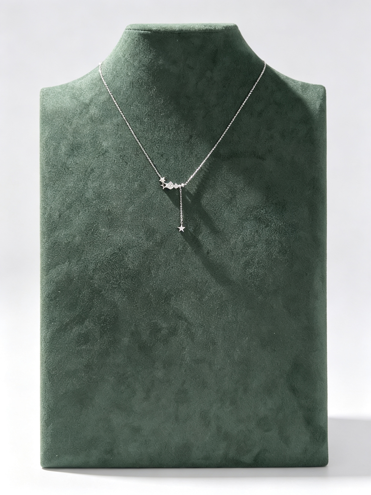 Moissanite Celestial Star Drop Necklace in S925 Sterling Silver