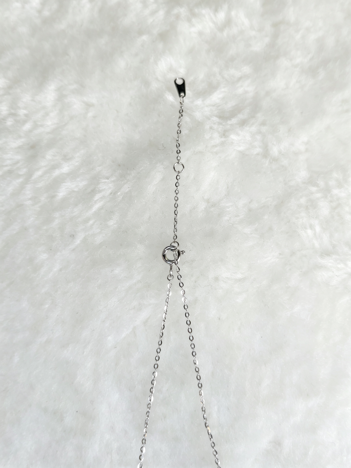 S925 Sterling Silver Moissanite Heartbeat Necklace