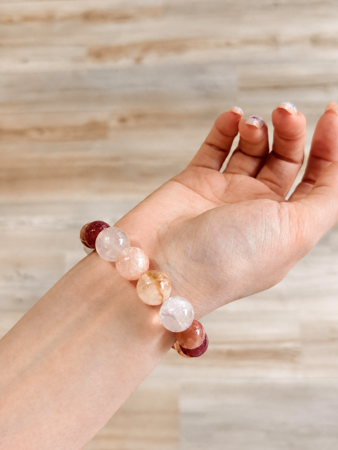 Peach Moon Glow Crystal Bracelet