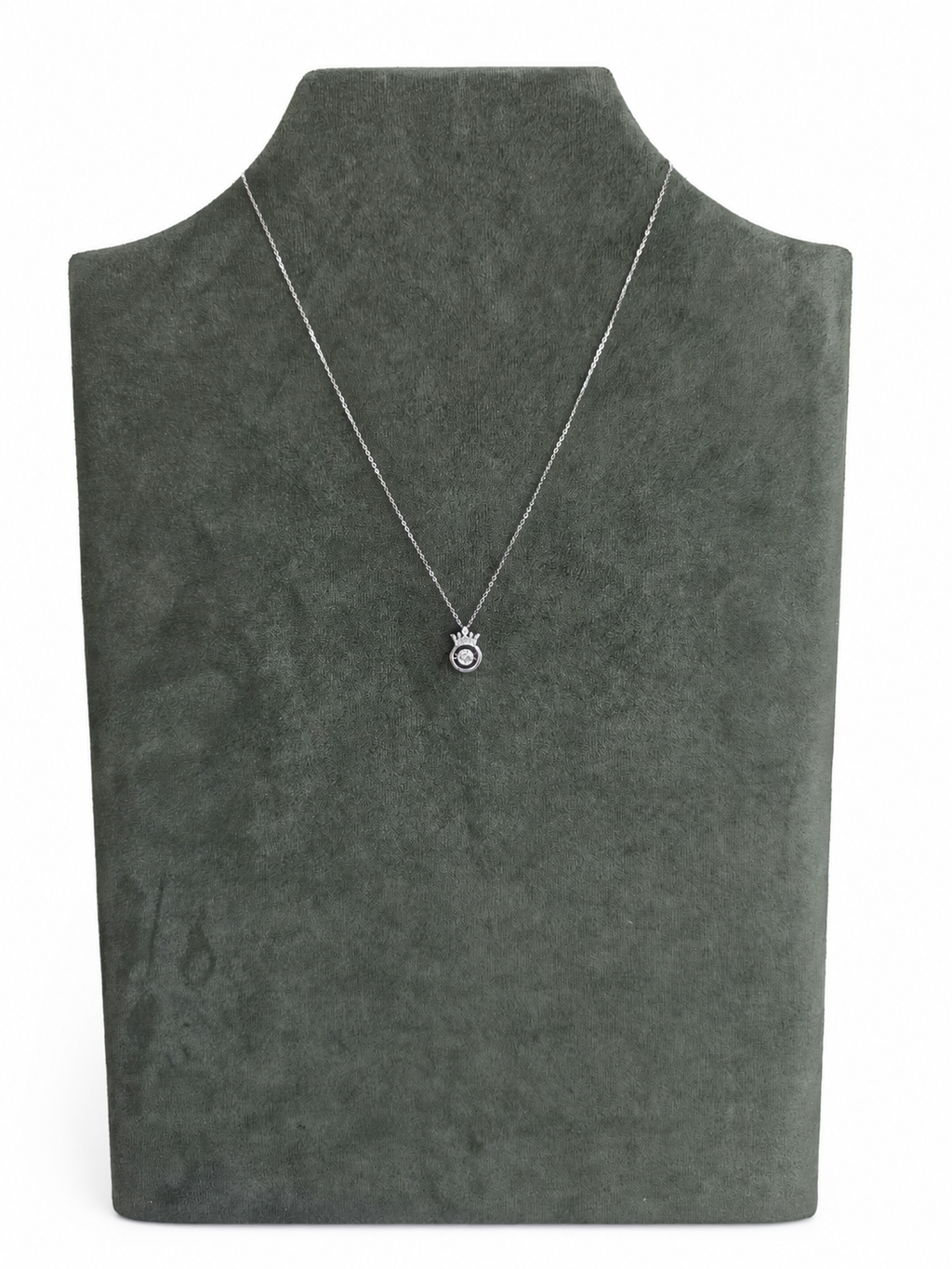 Crown Dancing Moissanite Necklace in S925 Sterling Silver