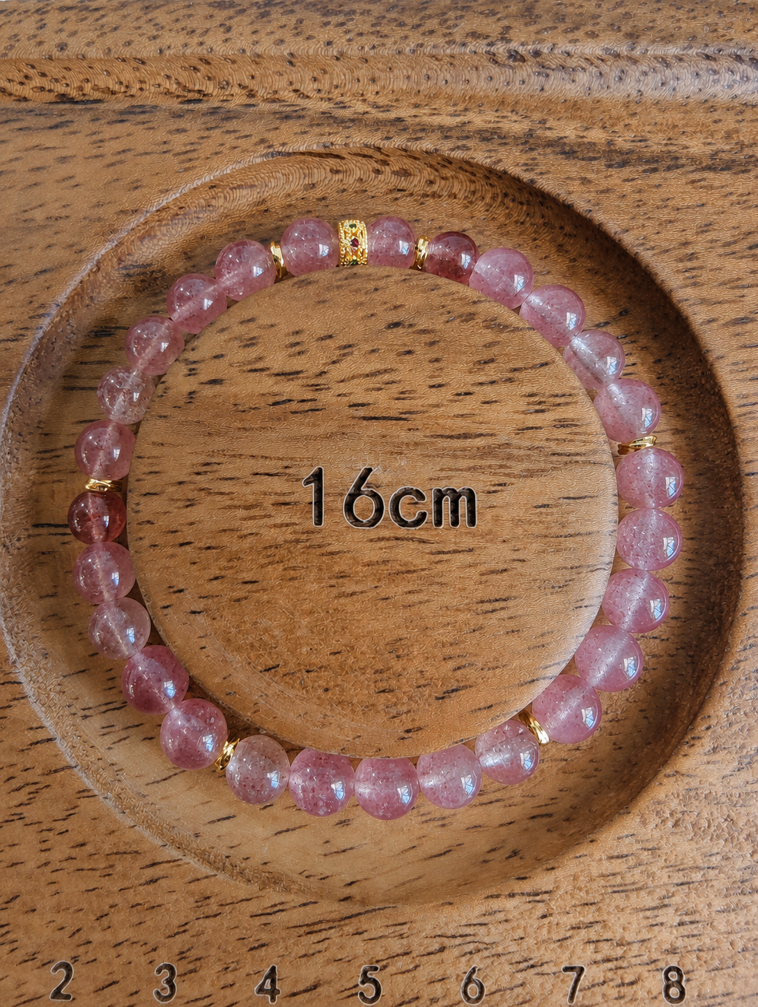 Strawberry Glow Crystal Bracelet