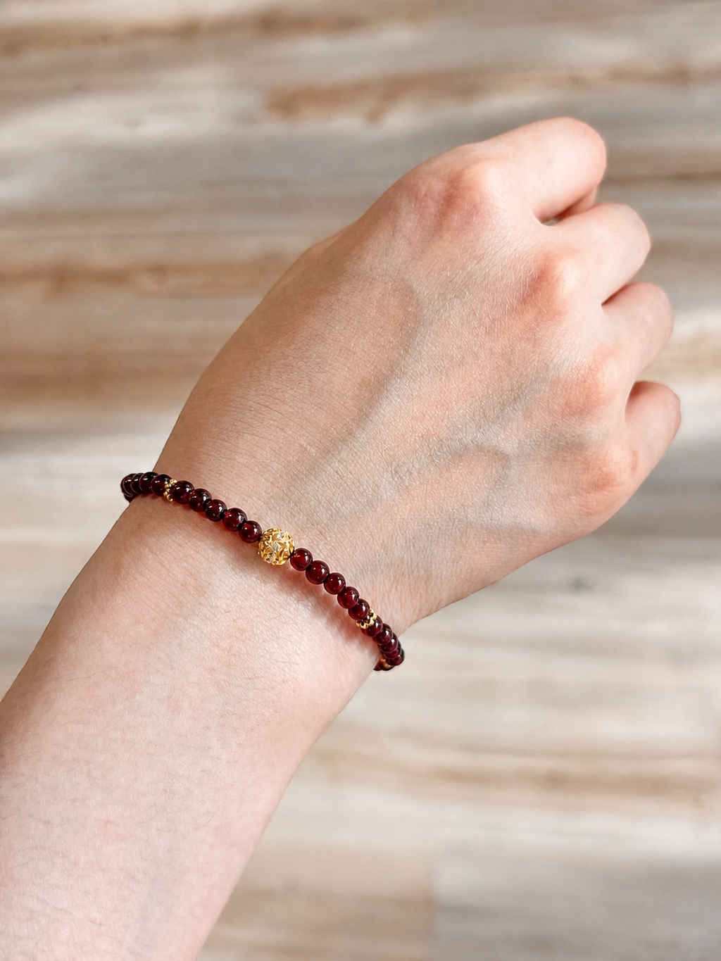 Crimson Heart Crystal Bracelet