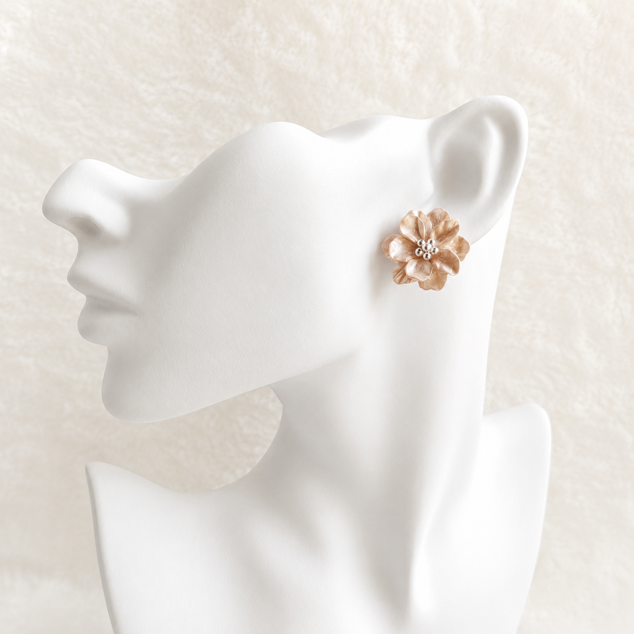 Resin Layered Blossom Blush Pink Crystal Stud Earrings with 24K Gold Plated Post – Panda House