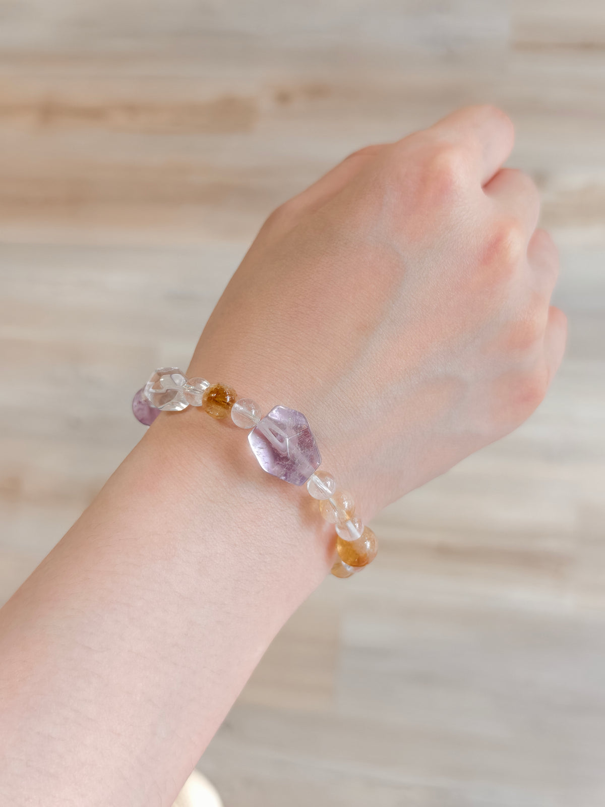 Sunlit Heart Crystal Bracelet