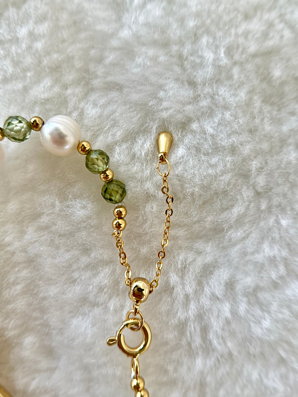 Natural Stone Pearl Bracelet | 24K Gold Plated