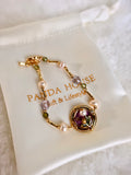 Pearl & Natural Stone Bracelet | 24K Gold Plated