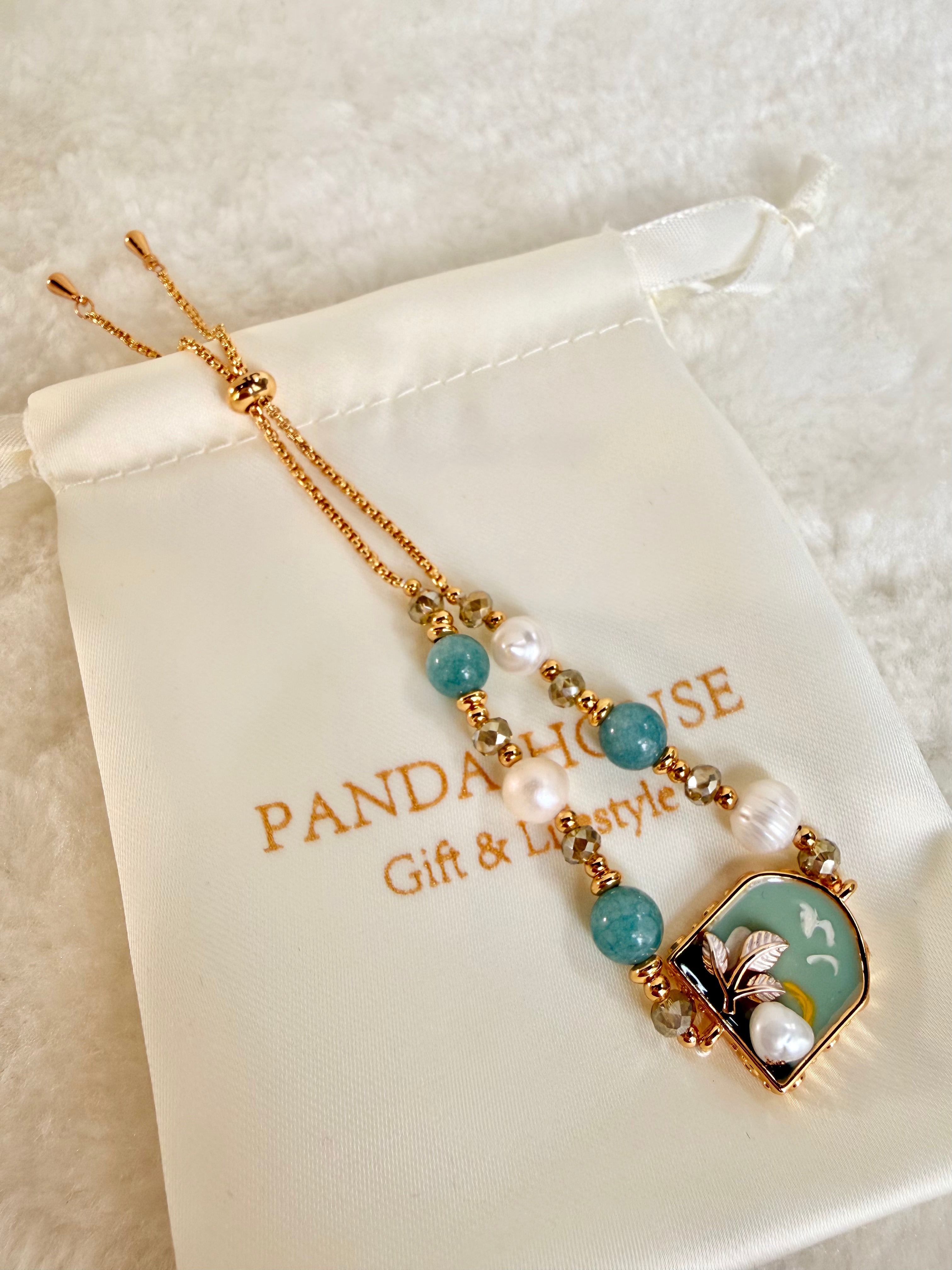 Pearl & Natural Stone Bracelet | 24K Gold Plated