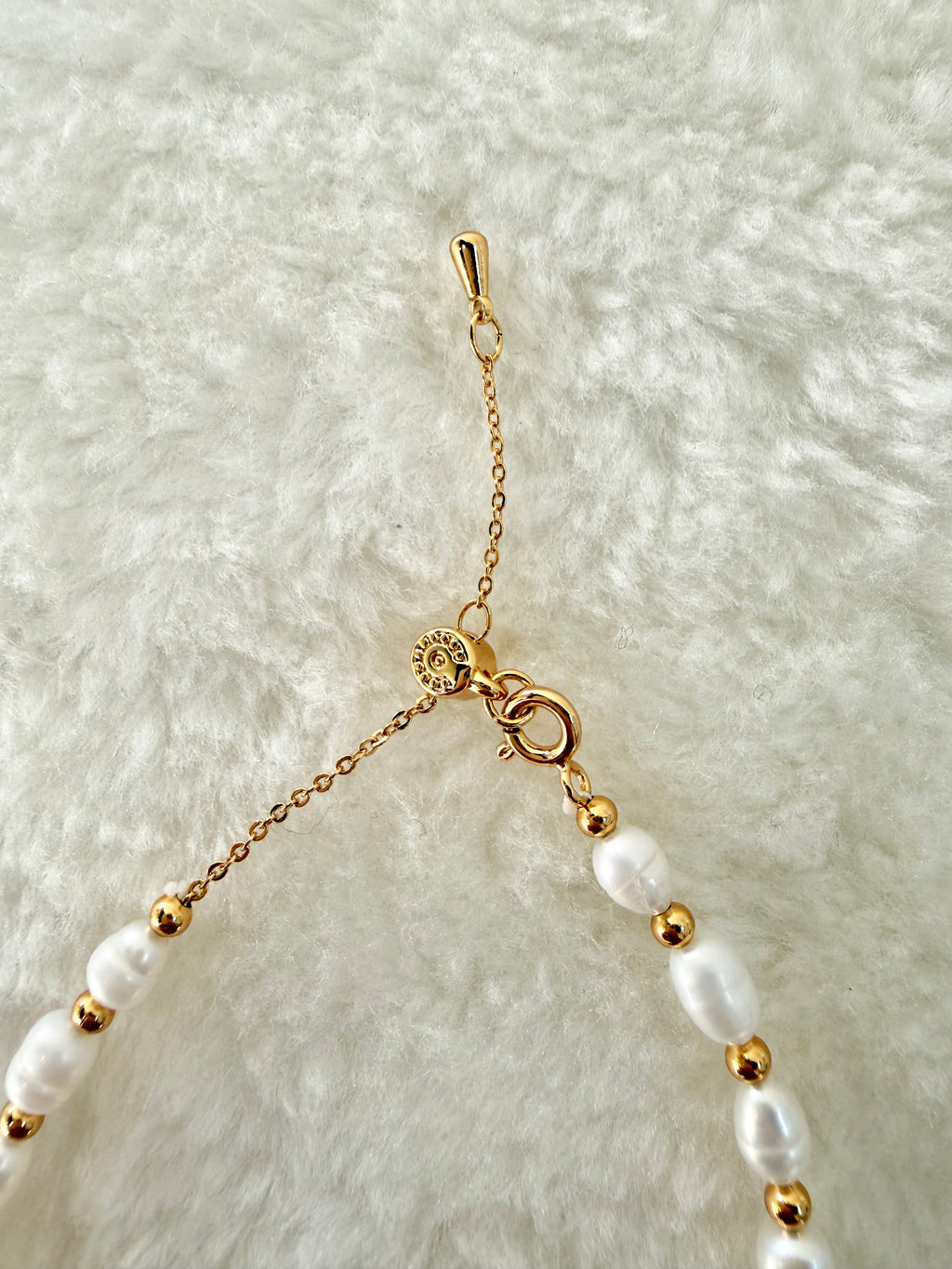 Pearl & Natural Stone Bracelet | 24K Gold Plated