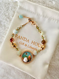 Pearl & Natural Stone Bracelet | 24K Gold Plated