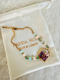 Pearl & Natural Stone Bracelet | 24K Gold Plated
