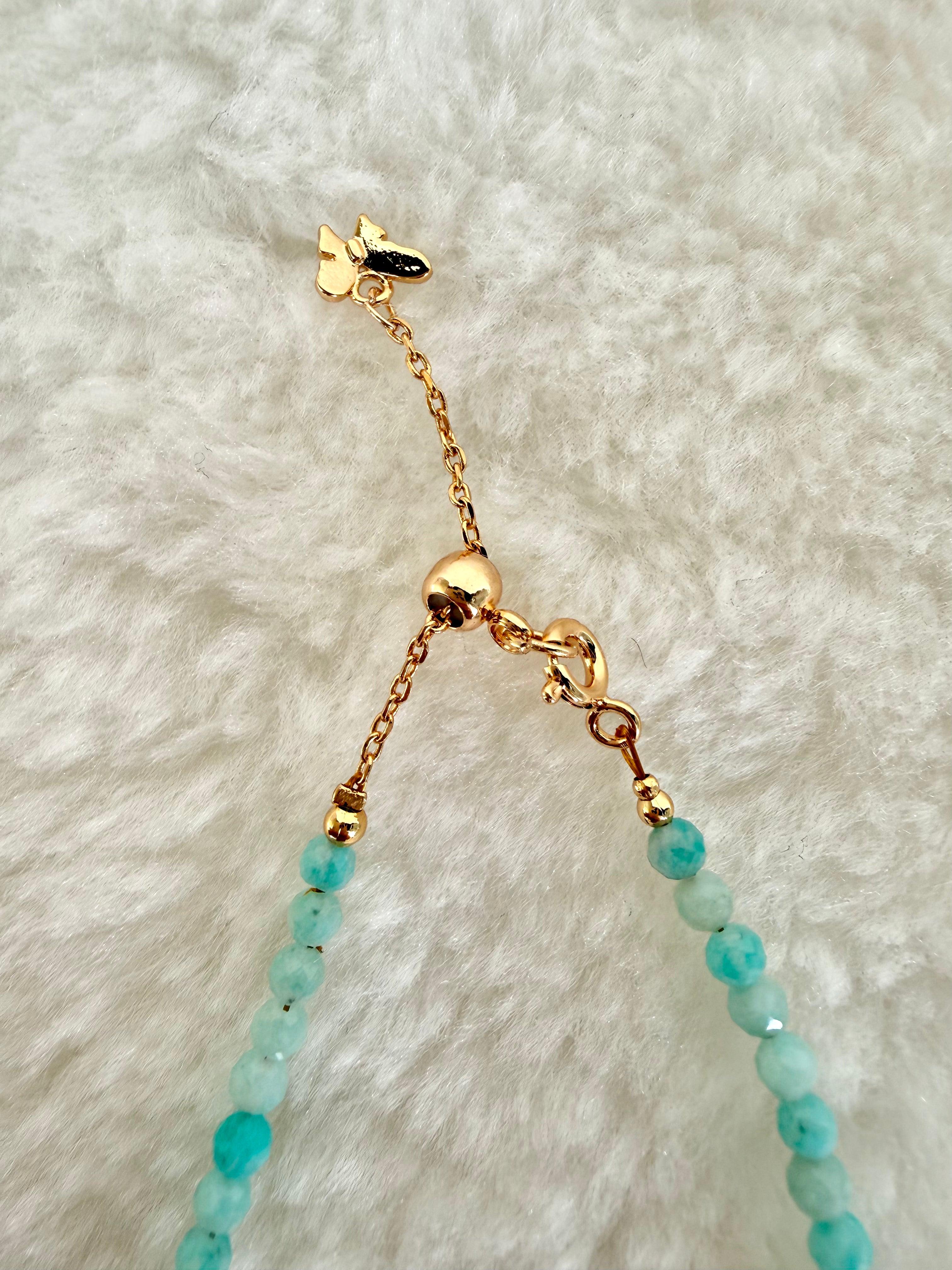 Pearl & Natural Stone Bracelet | 24K Gold Plated