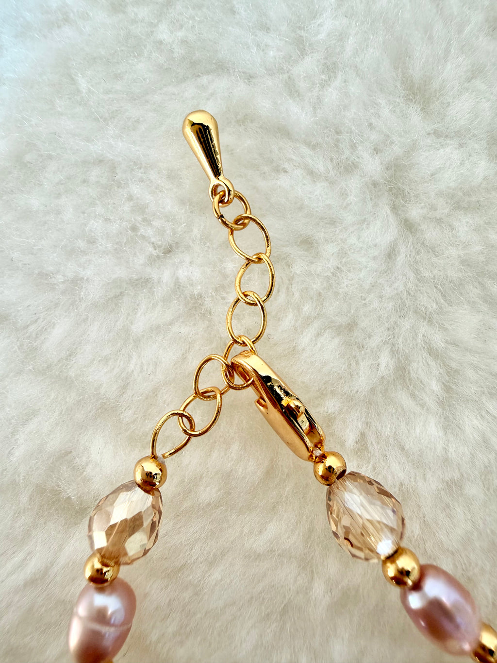 Pearl & Natural Stone Bracelet | 24K Gold Plated