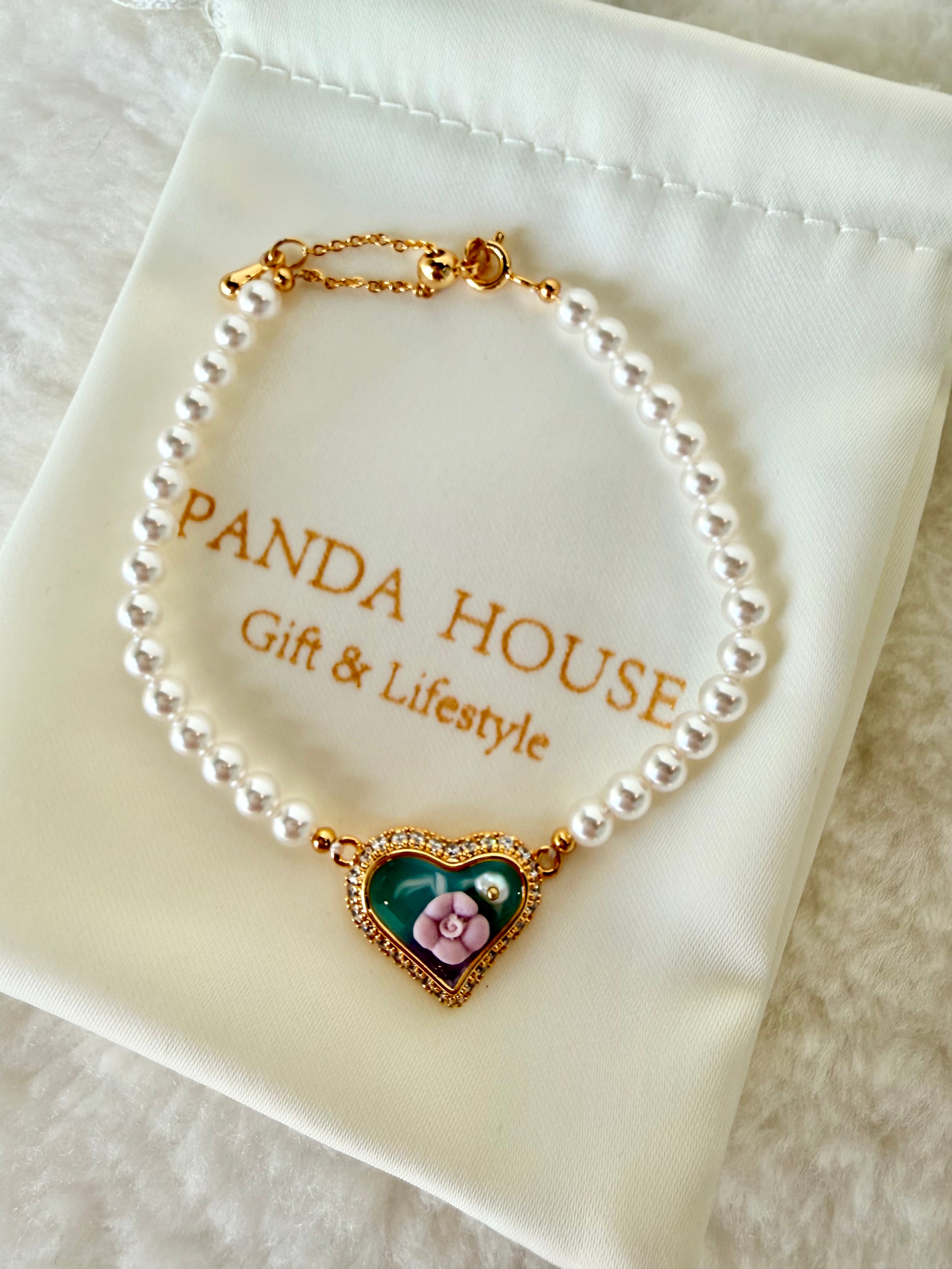 Pearl & Natural Stone Bracelet | 24K Gold Plated